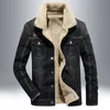 Men's Jackets Men Winter Casual Denim Warm Fur Collar Jacket Men Fashion Clothes Lapel Single Breasted Fall Vintage Parkas Coats For Male 230209
