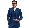 Męskie garnitury mężczyźni#39; S Solidny kolor Western Fit-Fit Wedding Tuxedo Custom Groom Party Suit dla mężczyzn