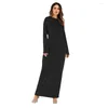 Ethnic Clothing 7Color Long Sleeve Abaya Turkish Dubai For Women Muslim Dress Solid Modal Kaftan Arab Traditional Islamic S-2XL