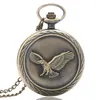 Карманные часы мужская и женская мода серебряная кружевная кружева черная краска Flying Eagle Подвесное ожерелье Кварце