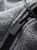 Men's Hoodies Men Autumn Grey Yarn-dyed Zipper Sweatshirt Male Hight Quality Fashion Solid Color Slim Fit Mens