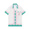 Summer Mens Designer Shirts Casablanc shirt Man Womens Tees Brand Short Sleeves Top Sell Luxury Men Hip Hop clothes US SIZE M-3XL