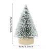 Christmas Decorations 1pcs Miniature Tree Small Artificial Sisal Snow Landscape Architecture Trees For Crafts Tabletop Decoration