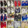 Prawdziwe zszywane koszulki z koszykówki zachodnie retro autentyczna haft haftowa żółta biała zielona fioletowa czarna czerwono-niebieska koszulka baskeball rozmiar s-xxl