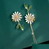 Dangle żyrandol hurtowa konstrukcja Sense Sense Small Daisy Series Flower Bee Malowanie liści oleju Asymetryczne długie frędzle ea dhyzx