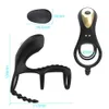 Sex toys massager New three-section locking ring 10 frequency vibration 10 sucking lock silicone male masturbation adult sex toy