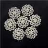 Pins broszki auear faux dhinestone perłowe guziki kwiatowe moda moda Sier Crystal Bling Button for Women Home Biżuteria