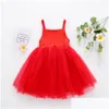 Dresses 15Y Toddler Baby Kid Girl Knitted Tle Tutu Dress Sleeveless Party Wedding Birthday For Girls Children Costume Drop Delivery Dhsrq