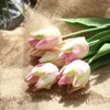 Fiori decorativi 5 Pz/lotto 54 cm Fiore Artificiale In Lattice Grande Tulipano Singolo Ramo Per La Decorazione Della Casa di Nozze Corona Finta
