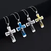 Colliers à pendentif Christian Cross Titanium Steel Men's Trendy Necklace