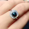 Cluster Rings Natural Dazzling Color Opal Ring S925 Silver Inlaid Fire Flash Japan And South Korea Trend Fashion Versatile