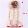 Feijos 1pc Candy Candy Cores Mãe ou Baby Tricote Mantenha Hat Warn Women Winter Family Combating Roupfits Hats30 Feanie/Skull Caps