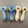 Heady Colorful Smoking Glass Pipe over 10 Color Cigarette Pyrex Oil Burner Thick Pipes Tobacco Spoon Tool Accessories 4.0inches