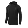 Herren Hoodies ZOAGG Mode Sport Frühling Herbst Casual Mantel Fleece Jacke Einfarbig Pullover Sweatshirt Slim Fit Männer Hoodie