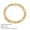 Female Figaro Link Chain Stainless Steel Bracelet Gold Color Charm Bracelets Chain Bracelets for Women Man Gifts