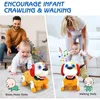 Электрические RC животные ползают Crab Dog Baby Toys с музыкальной светодиодной светом мюзикла для малыша автоматически избегать препятствий Интерактивные игрушки дети 230209