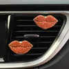 Decorazioni Diamante Profumo Decorazione labbra Presa Clip Deodorante per interni Diffusore di aromi Ricambi auto Decorazione auto rosa 0209