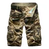 Pantaloncini da uomo Camouflage Camo Cargo Shorts Uomo Pantaloncini casual da uomo Pantaloncini da lavoro larghi da uomo Pantaloni corti militari Plus Size 29-44 230208