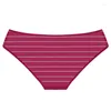 Kvinnors trosor Stripe Women Briefs Underwear Cotton Plus Size S-3XL Lingere Ladies Breattable Sports