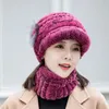 Beanies Beanie/Skull Caps Fashion Girl Fur Hat Ladies Natural Real Rex Scarf Set Women's Genuine Visor Hats BeaniesBeanie/Skull