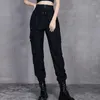 Pantalon femme mode ample femme automne loisirs taille haute pantalon dames cheville longueur poche G613