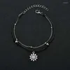 Anklets Yada Vintage Sun Beads 여성용 발 액세서리 여름 해변 맨발 샌들 더블 레이어 발목 AT200032