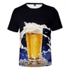 Magliette da uomo Stampa Beer Day 3D T-shirt Uomo Donna Tees Harajuku T-shirt estiva a maniche corte Abiti di moda