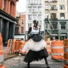Skirts Chic Tulle Maxi Skirt Black White Tiered Female Long High Street Women 2023 Custom Made Mujer Faldas