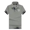 Men's Polos Harajuku Summer Contrast Polo Shirt Polyester Gray Short Sleeve Slim Business Casual Brand Tops