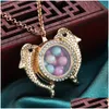 Lockets High Quality Diy Color Diamond Lovers Dolphin Can Open Magnet Pendant Phase Box Pearl Necklace Gift Drop Delivery 202 Dhsng