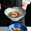 Bowls Japanese Vegetable Bowl 8-piece Salad Rice Noodles Fruit Soup Microwave Oven Ceramic Tableware