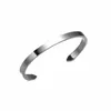 Bangle 1 Pc Stainless Steel Simple Plain Glossy Bangles Open Size For All Cute Women Men Girls Custom Jewelry