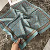 Lenços lenços de seda pura feminina feminina estampa floral envolve Foulards Head Neckerchief Hijab Tie Bandana Bandana Feminino laço