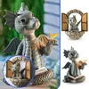 Objetos decorativos Figuras 1pc Mini -dinossauro modelo de dinossauro decoração pingente doméstico pingente ao ar livre artesanato de presente brinquedos 230209