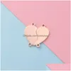 Charms 10Pair Heart Couple Pendant Stainless Steel Mirror Polish Handmade Friendship Love Pendants For Diy Necklacecharms Drop Dhx98