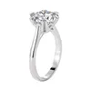 Solitaire Ring Sterling Sier Ürünü Tek Bell Kadınlara Aşık Ürün Abartılı Büyük 2 CT Simation Pırlanta İki DHJPM Gösteriyor