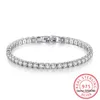 Cadeia de link % S925 Sterling Silver criou Crystal Gemstone Bangler Bracelet Wedding Jewelry Finely Drop Shipping G230208