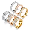 Designers Luxury Brand White Zircon Micro Pave Ring Bijoux pour femmes