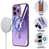 Transparent Magnetic Stand Phone Case For iPhone 12 11 13 14 Pro Max With Bracket TPU Cover For Magsafe Wireless Charger