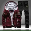 Men's Hoodies Sweatshirts Hoodie MenWomen Fur Inside Tracksuit Coat Fleece SweatshirtsSweatpants Suit Autumn Winter Warm Thick Mens Hooded Pullover 230208