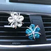 Decorations Outlet Alloy Color Diamond Starfish Crystal Flower Aromatherapy Car Perfume Clip Air Freshener Auto Interior Acces 0209