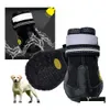 Pet Protective Shoes Reflective Dog Socks Winter Boots Footwear Rain Wear Nonslip Anti Skid Wearresistant For Medium Large Dogs Drop Dhaim