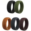 Anéis de casamento de 8,7 mm de silicone anel de borracha Band para homens noivado Jewelry Gift Us Tamanho 7-14