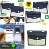 Luzes de parede solar 208 LED Light Garden Street L￢mpada ao ar livre Luz solar ￠ prova d'￡gua Sensor de movimento PIR para decora￧￣o Deliver