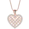 Pendant Necklaces Love Heart Shape Chain Necklace For Women Cubic Zirconia Leaf Feather Jewelry CollierPendant NecklacesPendant