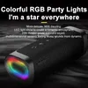 Hifi-Klangqualität-Außenlautsprecher, tragbar, Ipx5, wasserdicht, Mini-Wireless-Bluetooths, kabellose Lautsprecher mit bunten RGB-Partylichtern