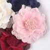 Decorative Flowers 10pcs Flower Patches Hand Stitch On Applique For Clothes Embroidered Clothing DIY Motif Stripes Hair Clips Bow