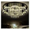 Lampadari Lampade a sospensione Lustro moderno di lusso Lampadario a soffitto a led in cristallo K9 Fiore Acciaio cromato Illuminazione dimmerabile Drop Delivery Dhshe