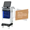 Ansiktshydra rengöringsmaskin 9 i 1 Beauty Professional Spa Equipment Aqua Hydro Ansiktsmaskin Bubble Ansiktsskönhet Skalvatten Ansiktsbastu ångare