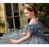 Meisje jurken fancy bloem elegante jurk kinderen pailletten baljurk kinderen verjaardagsfeestjurken tieners gewaad ceremonie vul